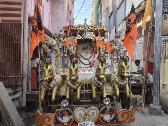 खिलचीपुर में मां कर्मा देवी जयंती पर निकली शोभायात्रा:  साहू समाज के लोगों ने लिया हिस्सा, धर्मशाला में हुआ भोज - rajgarh (MP) News