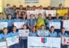 एनसीसी कैडेट्स ने चलाया जागरूकता अभियान:  लखनऊ के नवयुग कन्या महाविद्यालय में कैडेट्स ने तंबाकू के नुकसान बताए - Lucknow News