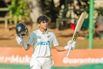 Conway, Nichols and Rachin scored centuries from New Zealand dainik bhaskar | न्यूजीलैंड से कॉन्वे, निकोल्स और रचिन ने शतक लगाए: जिम्बाब्वे के खिलाफ दूसरे दिन स्कोर- 601/3; पहली पारी में 476 रन की बढ़त ली