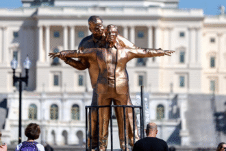 Trump-Epstein Statue King of World