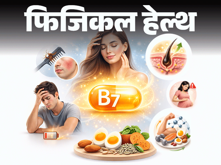 फिजिकल हेल्थ- हेल्थ के लिए क्रिटिकल बायोटिन:शरीर में करता ये 10 जरूरी काम, डेफिशिएंसी के 11 संकेत, पूर्ति के लिए खाएं ये चीजें