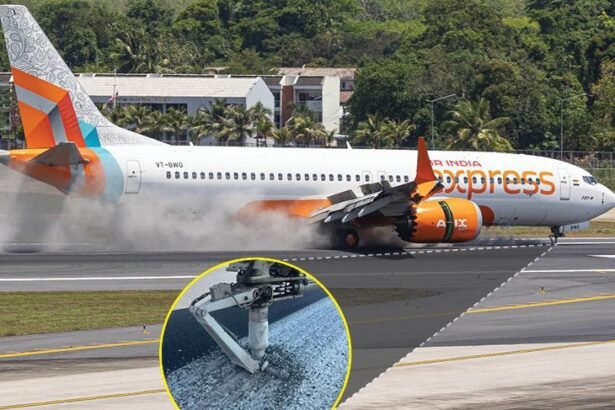 Air India Express Flight Hard Landing in Thailand Phuket, Nose Gear Broken All 133 Passengers Safe