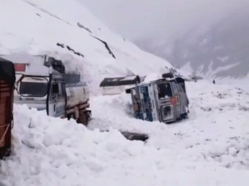 Jammu kashmir Avalanche Hits Vehicles at Zojila Shaitan Nallah Rescue Operation