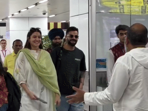Virat Kohli, Anushka Sharma Visit Premanand Maharaj Ashram; Airport Meet