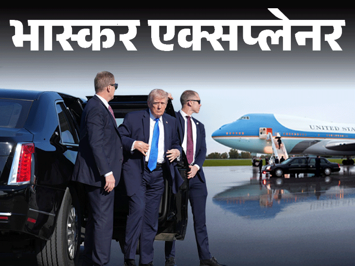 रनवे पर हमेशा तैनात रहता है एयरफोर्स-1:बाथरूम में भी अमेरिकी राष्ट्रपति को अकेला नहीं छोड़ते एजेंट; आज से ट्रम्प का चीन दौरा