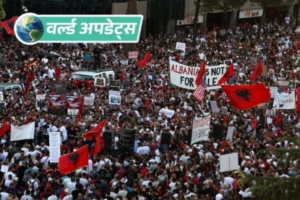 वर्ल्ड अपडेट्स:अल्बानिया में ट्रम्प के दामाद के रिसॉर्ट प्रोजेक्ट के खिलाफ हजारों लोग सड़कों पर उतरे