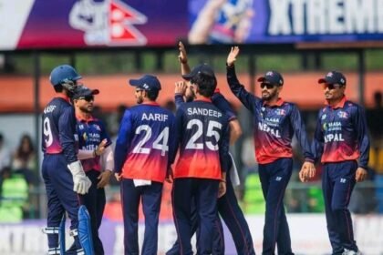नेपाल ने T20 में दूसरी बार बनाया 300+ स्कोर:चीन को 221 रनों से हराया; कुशल ने ओवर में 6 छक्के लगाए