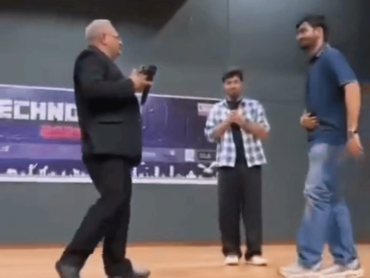 निरमा यूनिवर्सिटी प्रोफेसर ने छात्र का कॉलर पकड़कर धमकी दी: ‘मैं किसी भी हद तक जा सकता हूं’, वीडियो सोशल मीडिया पर वायरल; NSUI ने माफी और जांच की मांग की